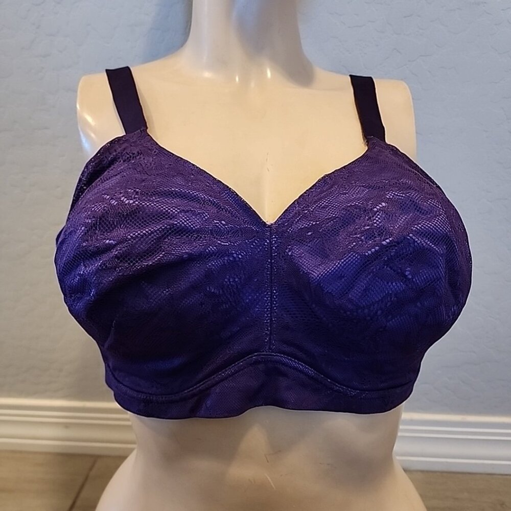 Serenada Bra 46C Purple Wireless Unlined RN99249